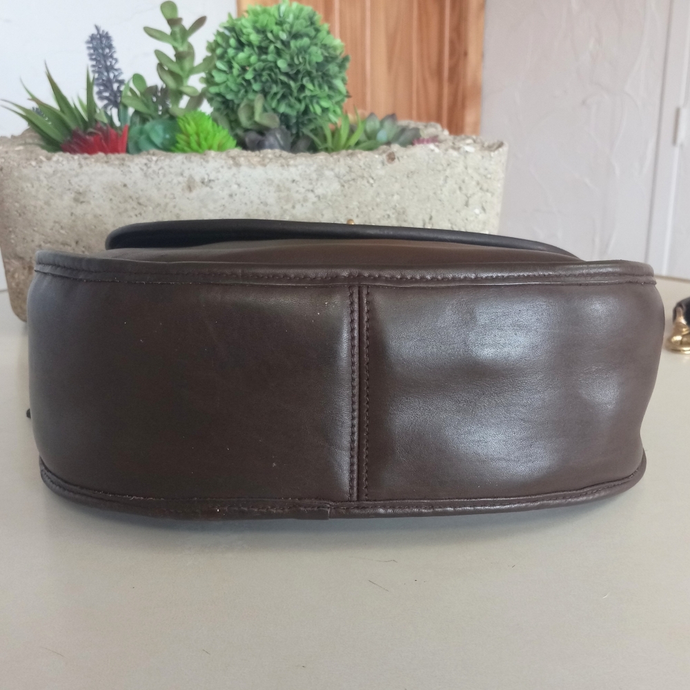 Coach Large Plaza Bag, Pre-1994, Mahogany Brown, Late 1980's - Picture 13 of 16